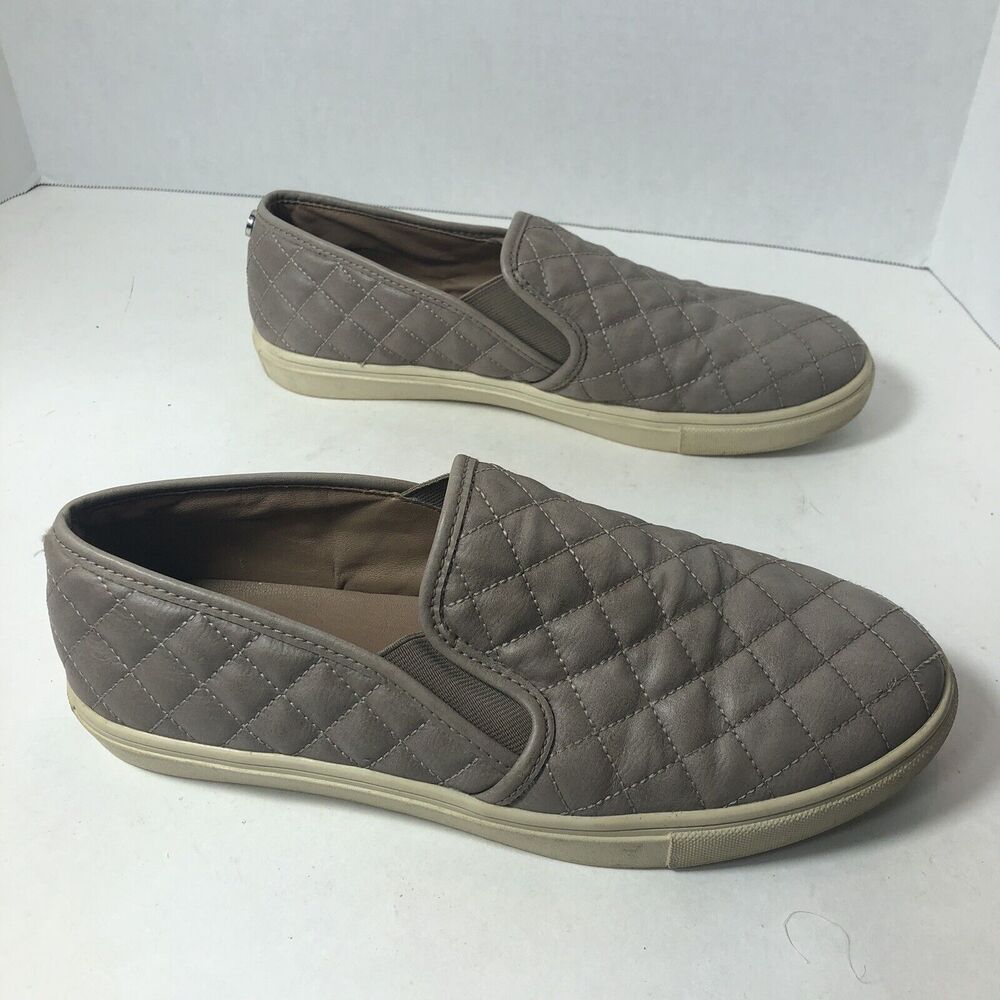 Steve Madden Shoes Womens Size 10 B Ecentrcq Brown Taupe Quilted‎ Slip On D3 - Picture 9 of 11